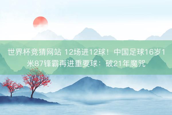 世界杯竞猜网站 12场进12球！中国足球16岁1米87锋霸再进重要球：破21年魔咒