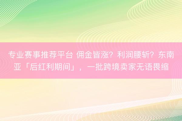 专业赛事推荐平台 佣金皆涨？利润腰斩？东南亚「后红利期间」，一批跨境卖家无语畏缩