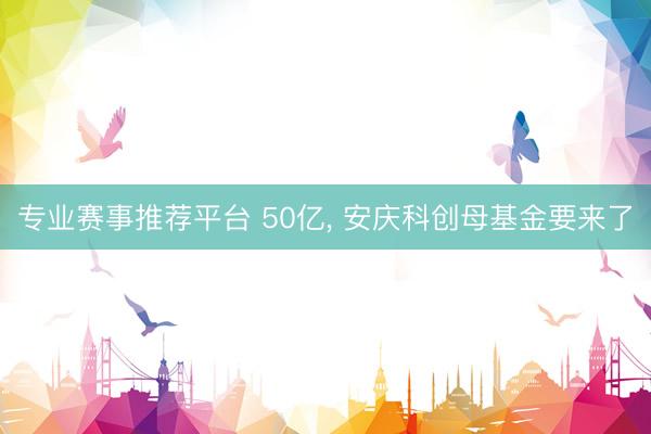 专业赛事推荐平台 50亿， 安庆科创母基金要来了